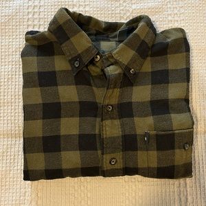 G.H. Bass and Co Black and Green Buffalo Plaid Flannel